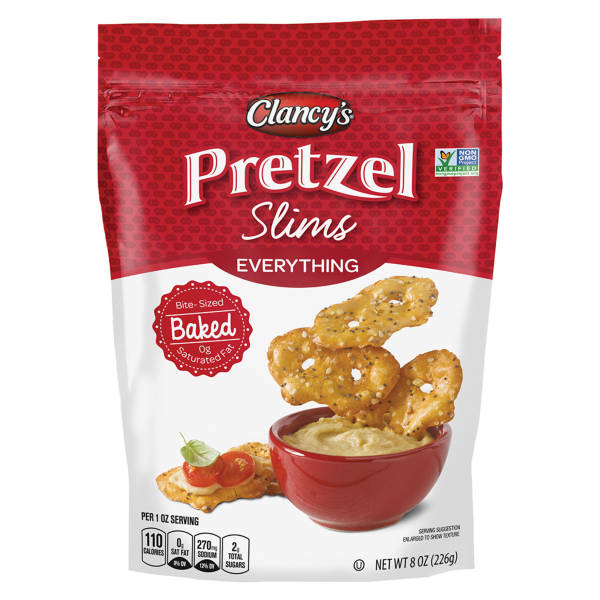 Clancy's Everything Pretzel Slims, 8 oz
