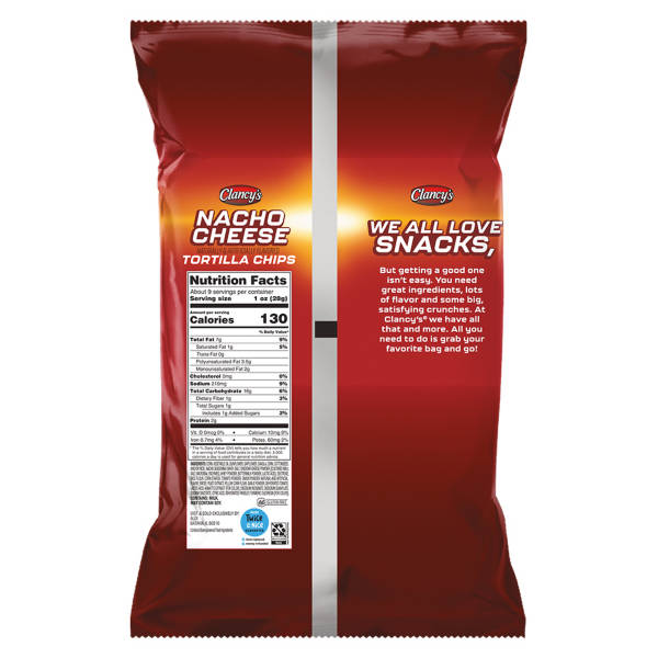Clancy's Gluten Free Nacho Cheese Tortilla Chips, 9.25 oz