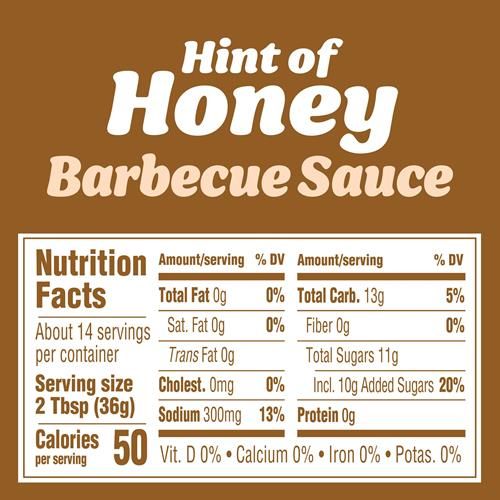 Kraft Slow Simmered Sweet Honey Barbecue Sauce (18 Oz Bottle)