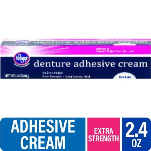Kroger Denture Adhesive Cream 2.4 oz