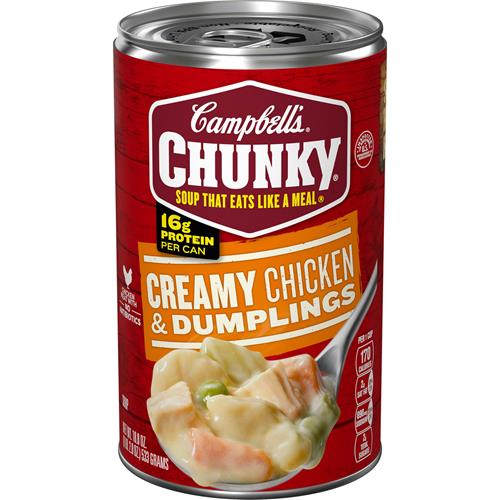 Campbells Chunky Soup, Creamy Chicken And Dumplings Soup, 18.8 Oz Can