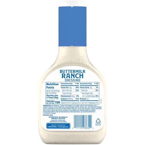 Kroger Buttermilk Ranch Salad Dressing 16 fl oz