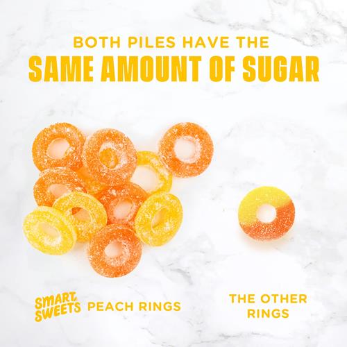 Smartsweets Smart Sweets Peach Rings, 1.8 Oz