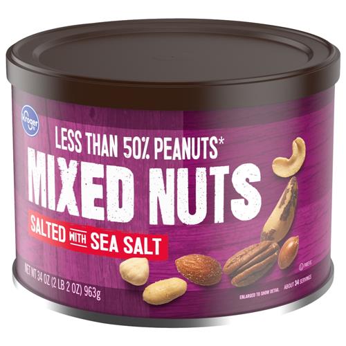 Kroger Sea Salted Mixed Nuts 34 oz