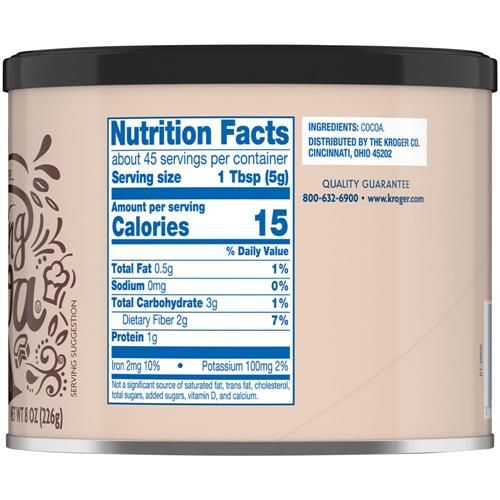Kroger Unsweetened Cocoa Powder 8 oz