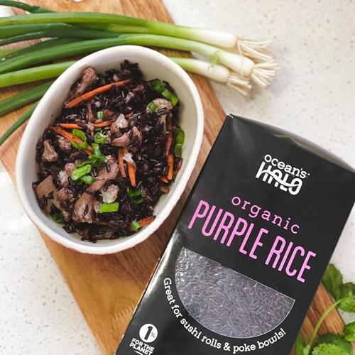 Oceans Halo Purple Rice, Organice, Vegan, Gluten-Free Ingredients, 2Lb