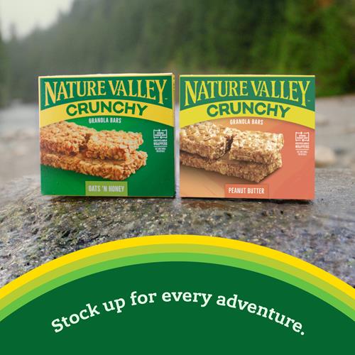 Nature Valley Crunchy Granola Bars, Peanut Butter, 12 Bars, 8.94 Oz (6 Pouches)