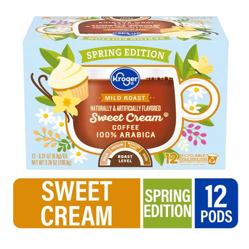 Kroger Mild Roast Vanilla Sweet Cream Coffee Pods 12 ct