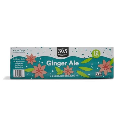 Whole Foods Market, Ginger Ale Cans, 12 Fl Oz (Pack Of 12)