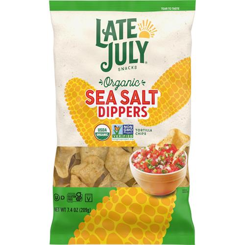 Late July Snacks Organic White Corn Tortilla Chip Dippers, 7.4 Oz