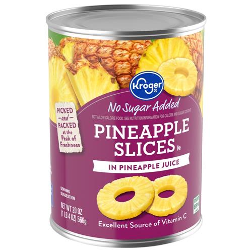 Kroger Canned Pineapple Slices in Pineapple Juice 20 oz