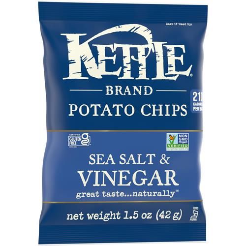 Kettle Brand Potato Chips Sea Salt & Vinegar, 1.5 Oz