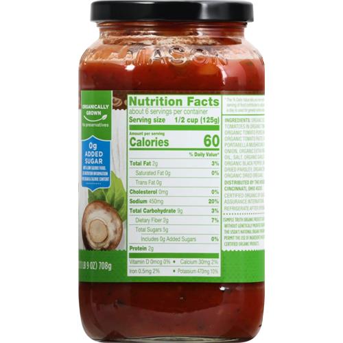 Simple Truth Organic Mushroom Pasta Sauce 25 oz