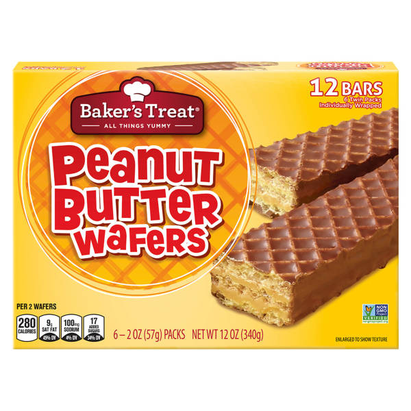Baker's Treat Peanut Butter Wafers - 12 oz