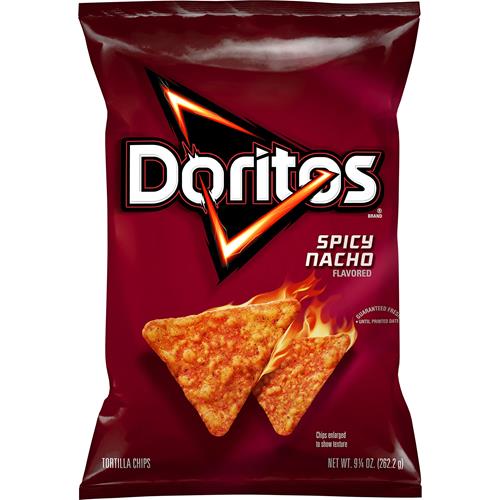 Doritos Tortilla Chips Spicy Nacho, 9.25 Oz