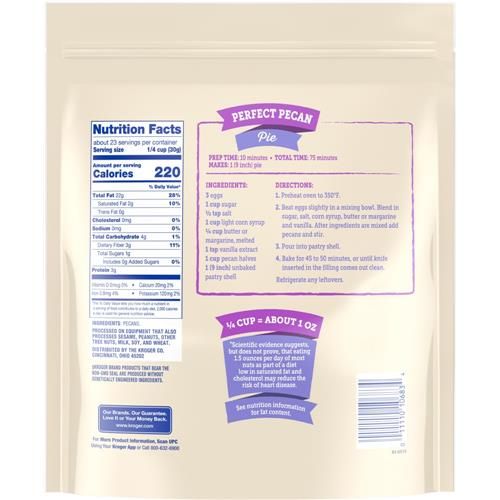 Kroger Pecan Halves 24 oz