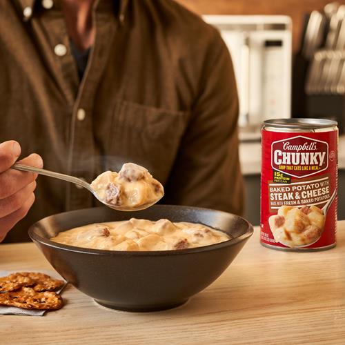 Campbell’S Chunky Soup, Steak And Potato Soup, 18.8 Ounce Can