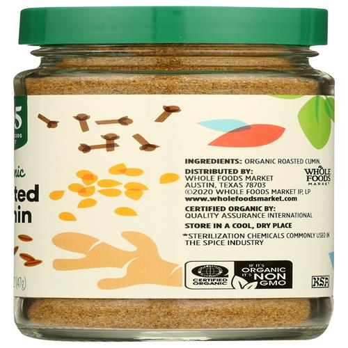 Whole Foods Market Organic Roasted Cumin, 1.67 Ounce