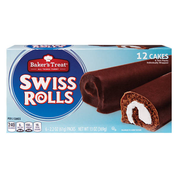 Baker's Treat Swiss Rolls, 13 oz