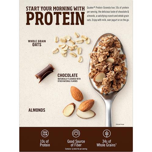 Quaker Chocolate Protein Granola, 18 Oz