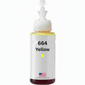 US Remanufactured for Epson 664 (T664420-S) 70ml Yellow High Yield Ink Bottle Made in the USA, T664420-S