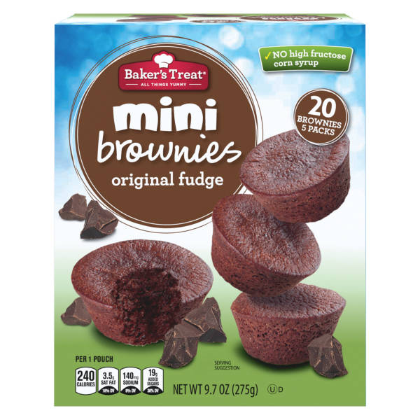 Baker's Treat Mini Brownie Bites, 8.25 oz