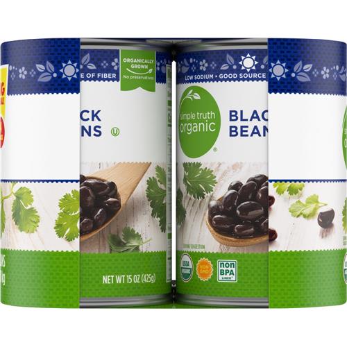 Simple Truth Organic Black Beans 4 ct / 15 oz