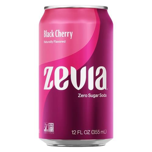 Zevia All Natural Soda, Black Cherry Zero, 12 Fl Oz (Pack Of 6)