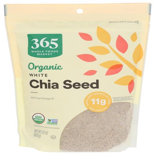 Whole Foods Market Organic White Chia Seed, 15 Oz