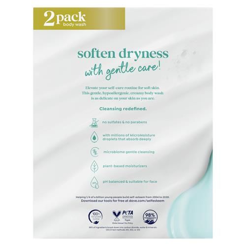 Dove Body Wash 2 Count Sensitive Skin Hypoallergenic And Sulfate Free Body Wash Effectively Washes Away Bacteria While Nourishing Your Skin 20 Oz