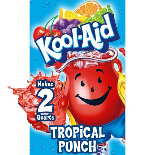 Kool-Aid Unsweetened Tropical Punch Powdered Drink Mix, 0.16 Oz. Packet