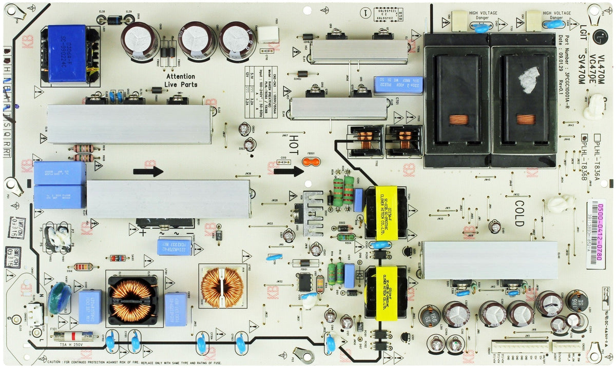 Vizio 0500-0412-0780 Power Supply / Inverter for SV470M