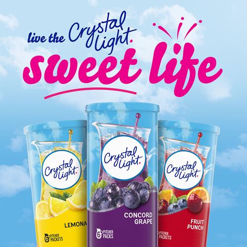 Crystal Light Concord Grape Artificially Flavored Powdered Drink Mix, 6 Ct Pitcher Packets