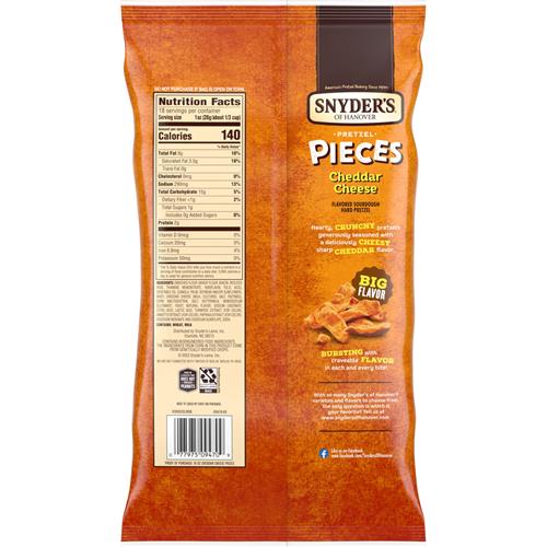 Snyders Of Hanover Pretzel Pieces, Cheddar Cheese, Party Size, 18 Oz