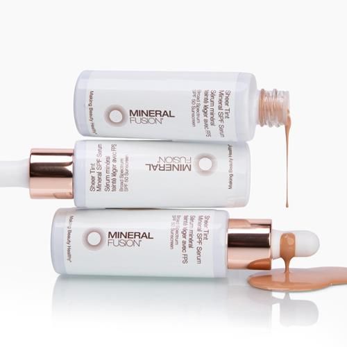 Mineral Fusion Face Serum, Sheer Tint Mineral Spf Serum, 1 Fl Oz, Light, Tinted Broad Spectrum Spf 50 Mineral Sunscreen, Sheer Coverage, Lightweight & Dewy Finish For Glowing, Protected Skin - Pa