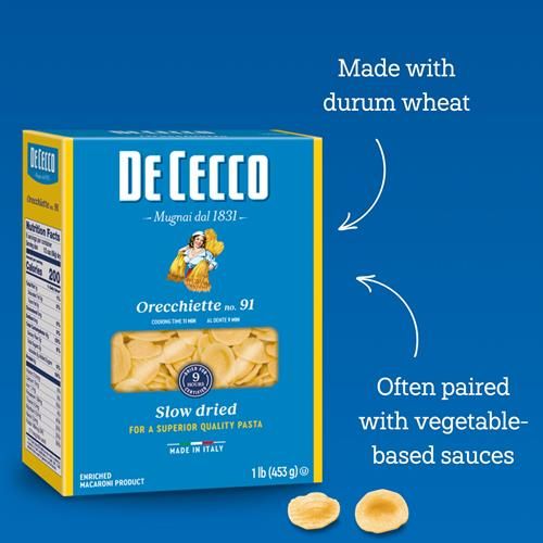 De Cecco Orecchiette No. 91 Pasta 16 Oz. Box