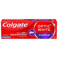 Colgate Optic White Purple Toothpaste For Teeth Whitening, Helps Remove Surface Stains And Polishes Teeth, Enamel-Safe Mint Paste, 4.2 Oz