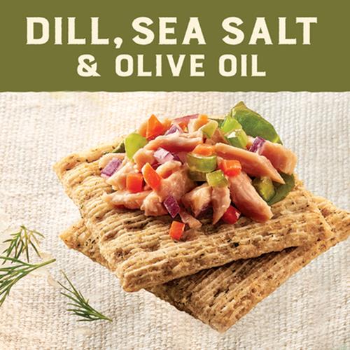 Triscuit Dill, Sea Salt & Olive Oil Whole Grain Wheat Crackers, Lunch Snacks, Snack Crackers, 8.5 Oz