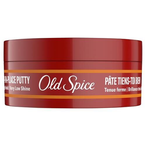 Old Spice Stay-In-Place Hair Styling Putty For Men, High Hold With Very Low Shine, 2.22 Oz