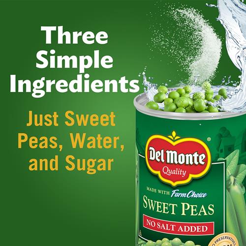 Del Monte No Salt Added Fresh Cut Sweet Peas - 15 Oz(Pack Of 1)