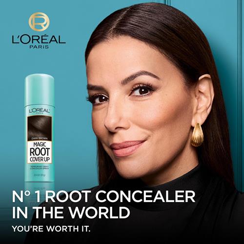 Loreal Paris Root Cover Up Temporary Gray Concealer Spray, Hair Color Spray With Filling & Thickening Coverage, Dark Brown, Packaging May Vary