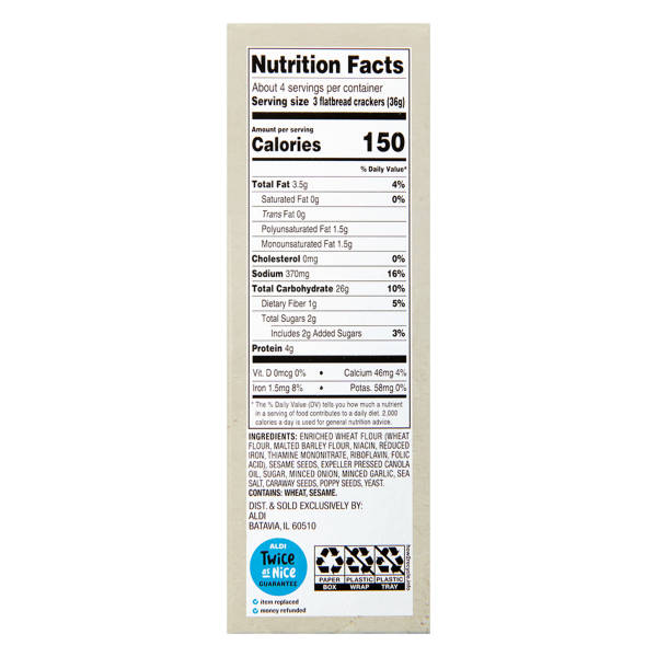 Savoritz Everything Flatbread Cracker, 5 oz