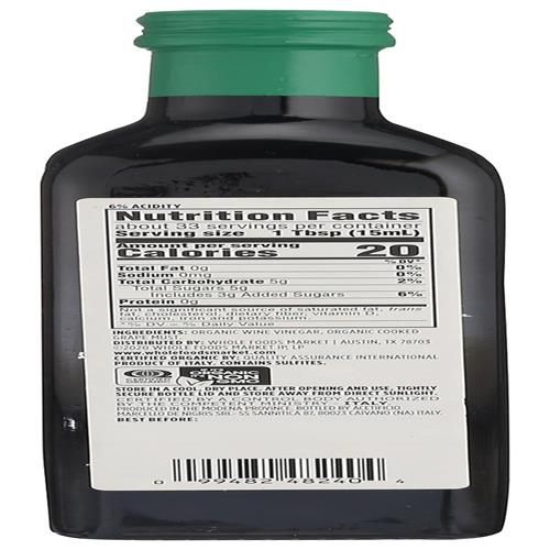 Whole Foods Market Organic Balsamic Vinegar Of Modena, 16.9 Fl Oz