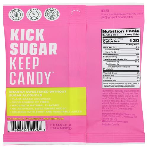 Smart Sweets Sourmelon Gummy Bites, 1.8 Oz