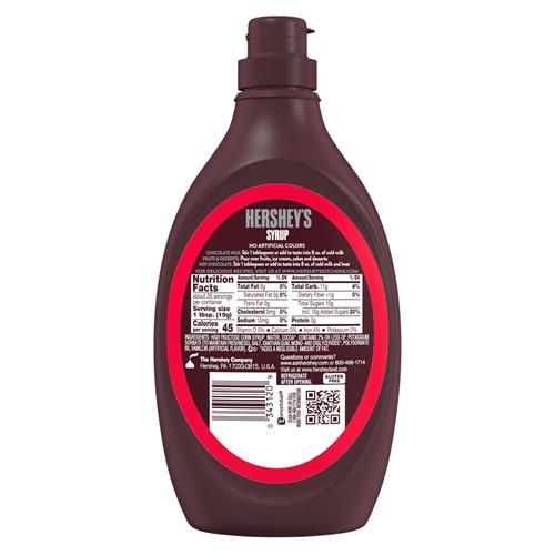 Hersheys Chocolate Syrup Bottle, 24 Oz