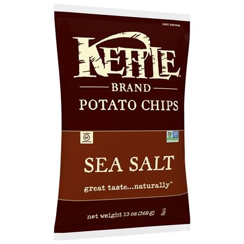 Kettle Brand Foods Sea Salt Potato Chips, 13 Oz Party Size