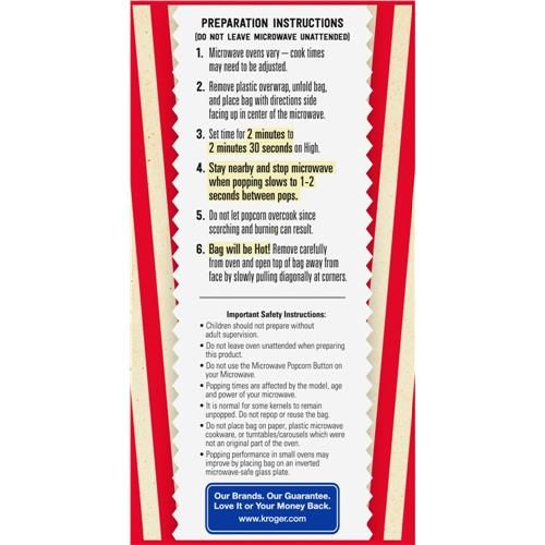 Kroger Movie Theater Butter Microwave Popcorn 12 ct / 3 oz