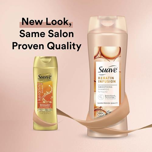 Suave Professionals Smoothing Shampoo, Keratin Infusion, 12.6 Oz