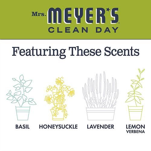 Mrs. Meyers Clean Day Liquid Hand Soap, Cruelty Free And Biodegradable Formula, Lemon Verbena Scent, 12.5 Oz