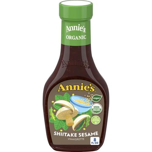 Annies Organic Shiitake Sesame Vinaigrette Salad Dressing, Vegan, Non-Gmo, 8 Fl Oz